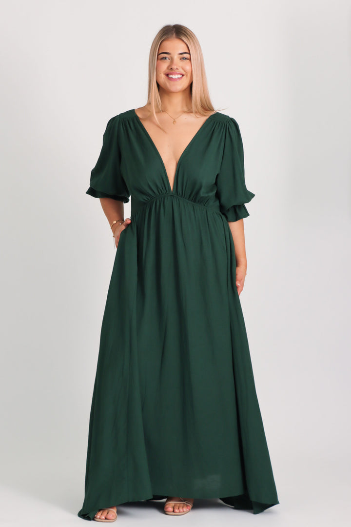 Lana Forest Green Dress
