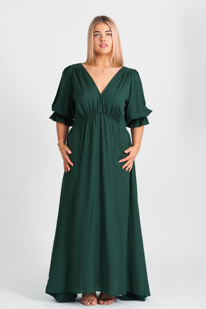 Lana Forest Green Dress