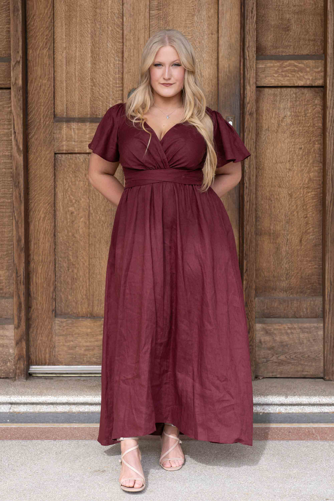 Phoebe Plum Dress - 100% Linen