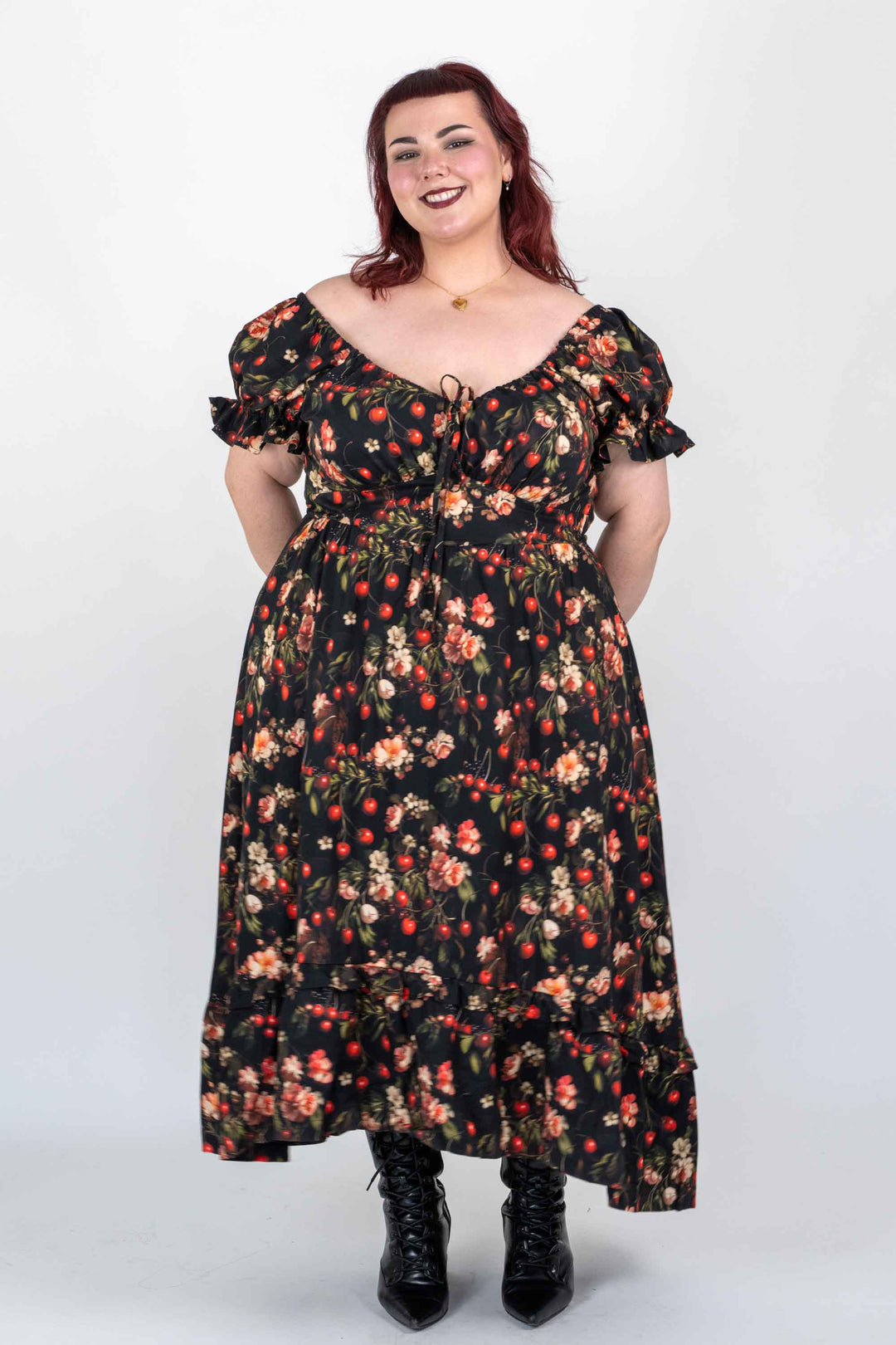 Ashley Cherry Noir Dress