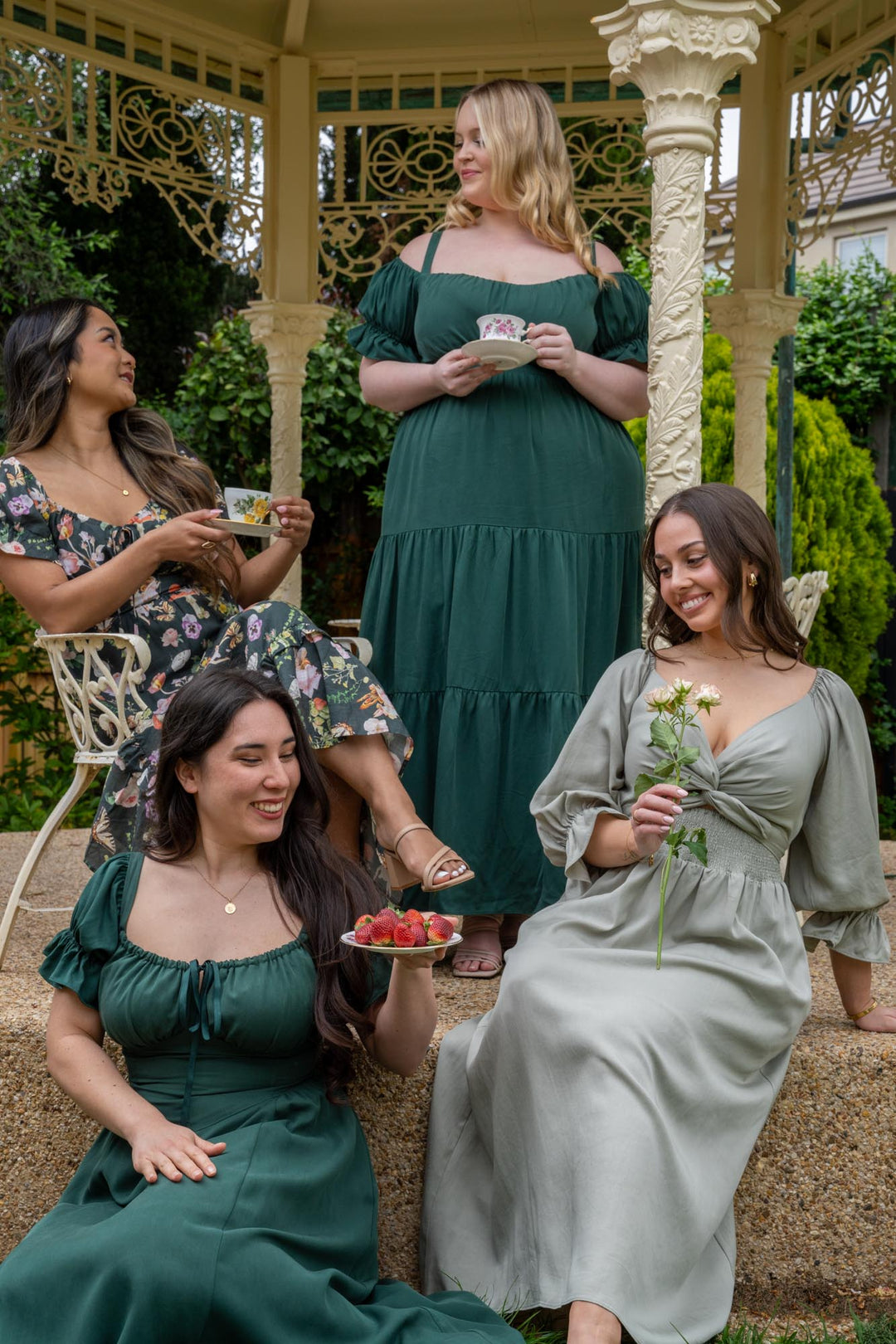 Charlotte Sage Green Wrap Dress