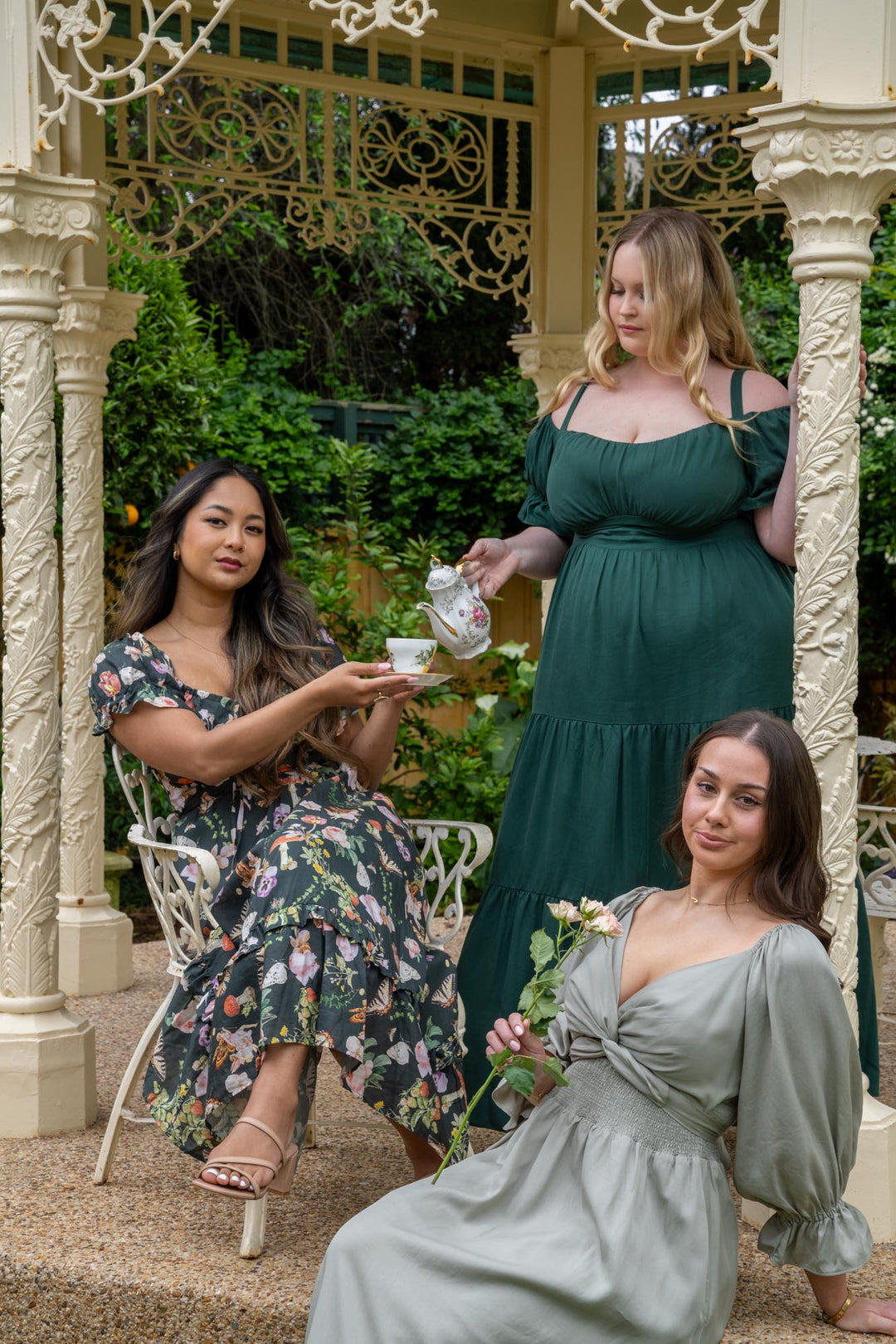 Charlotte Sage Green Wrap Dress