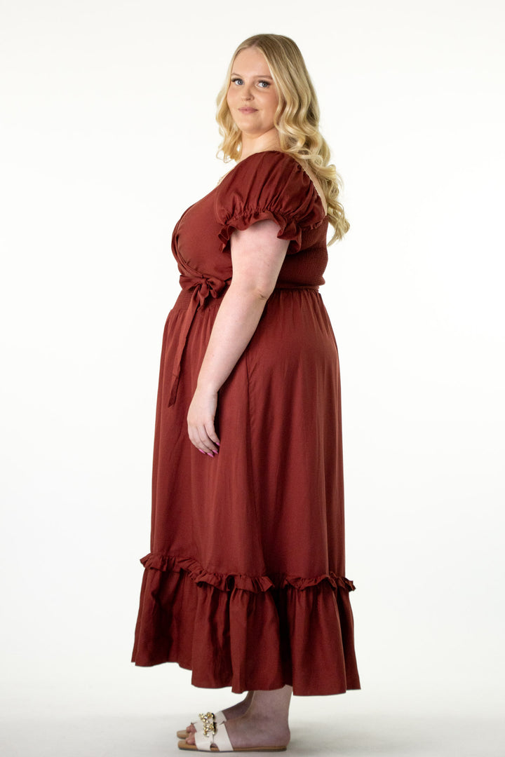 Marianne Auburn Wrap Dress - Tencel