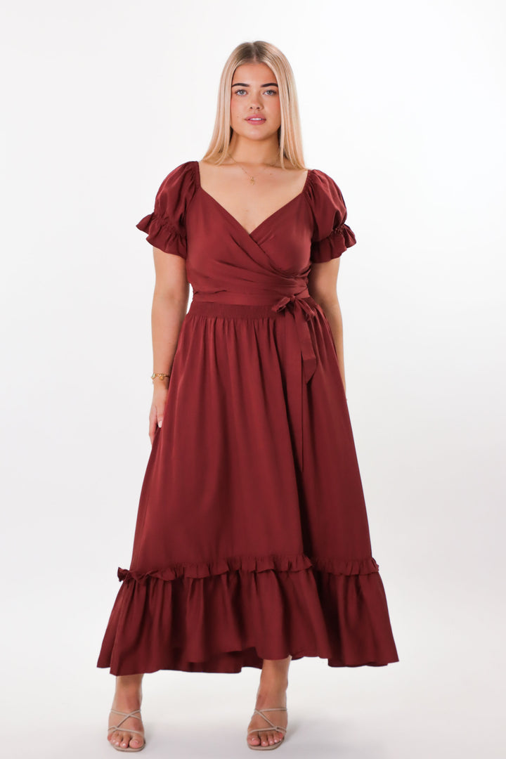 Marianne Auburn Wrap Dress - Tencel