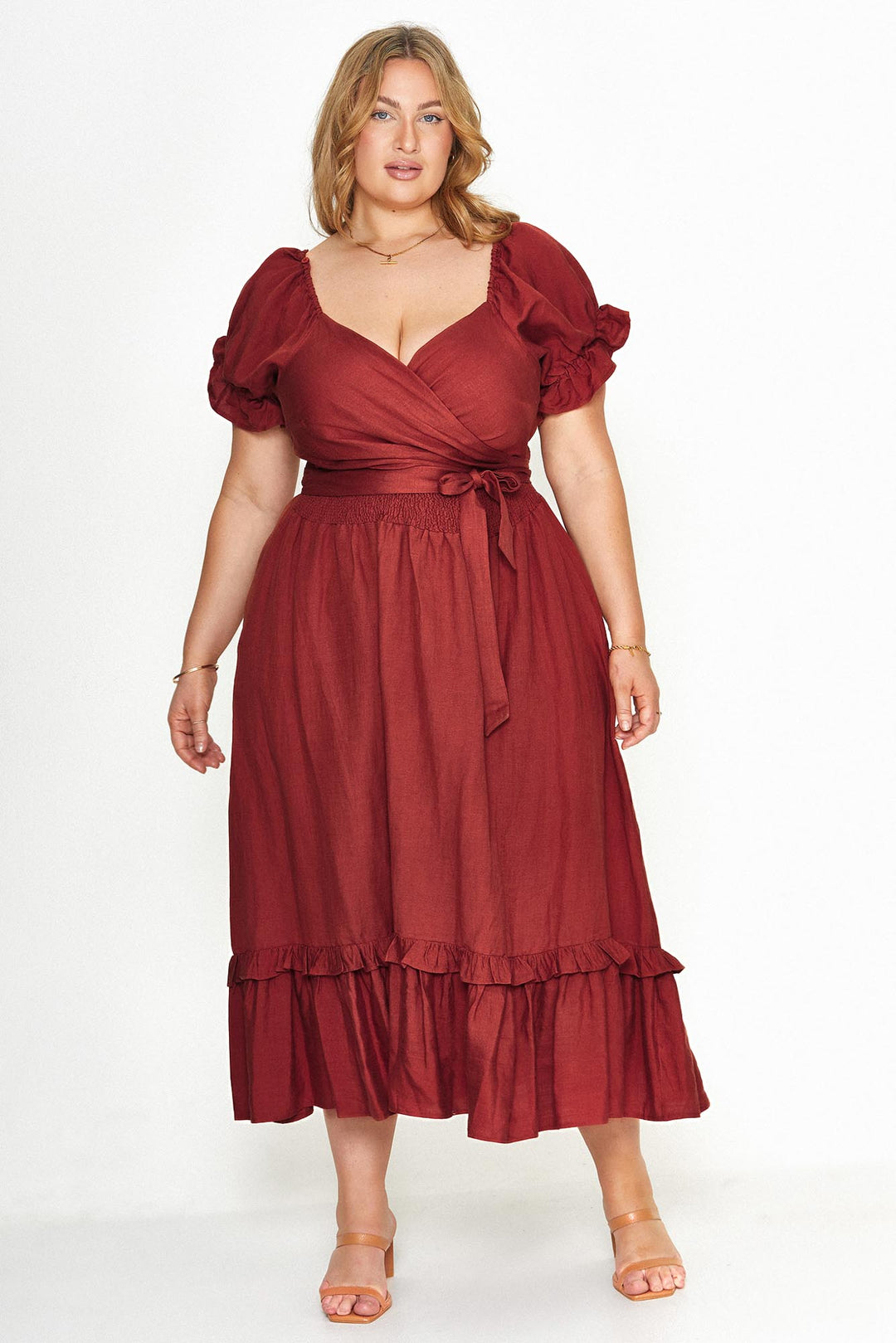 Marianne Auburn Wrap Dress - Tencel