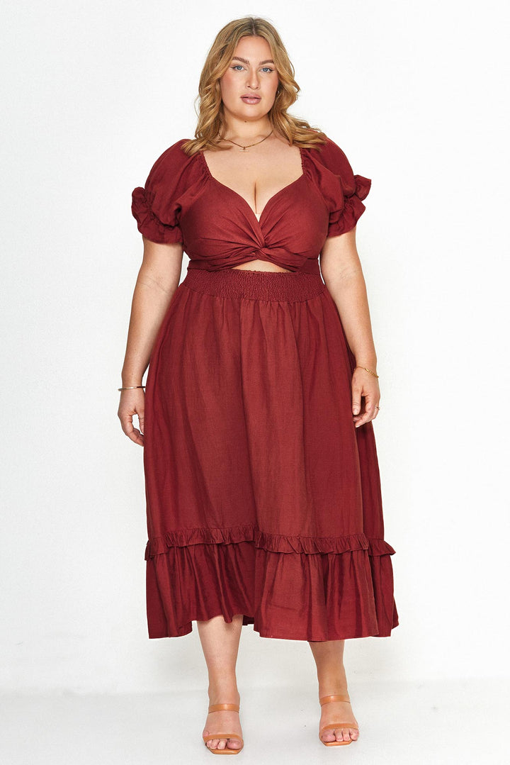 Marianne Auburn Wrap Dress - Tencel