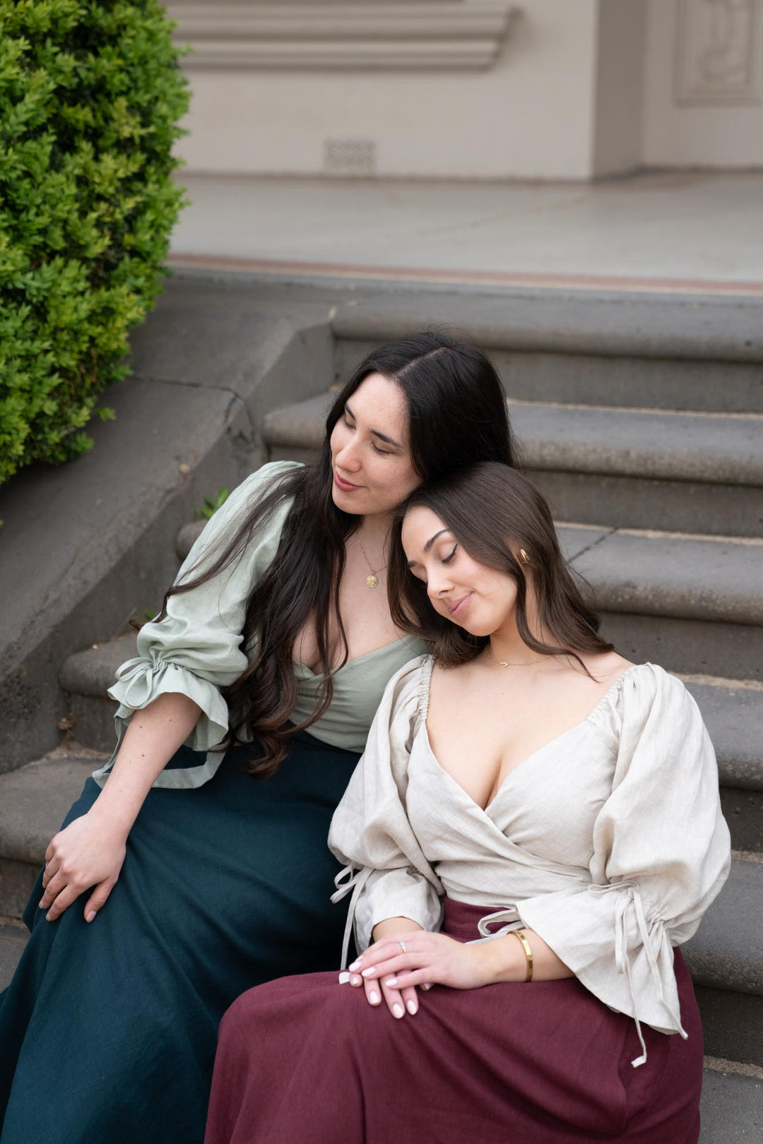 Grace Plum Skirt - 100% Linen