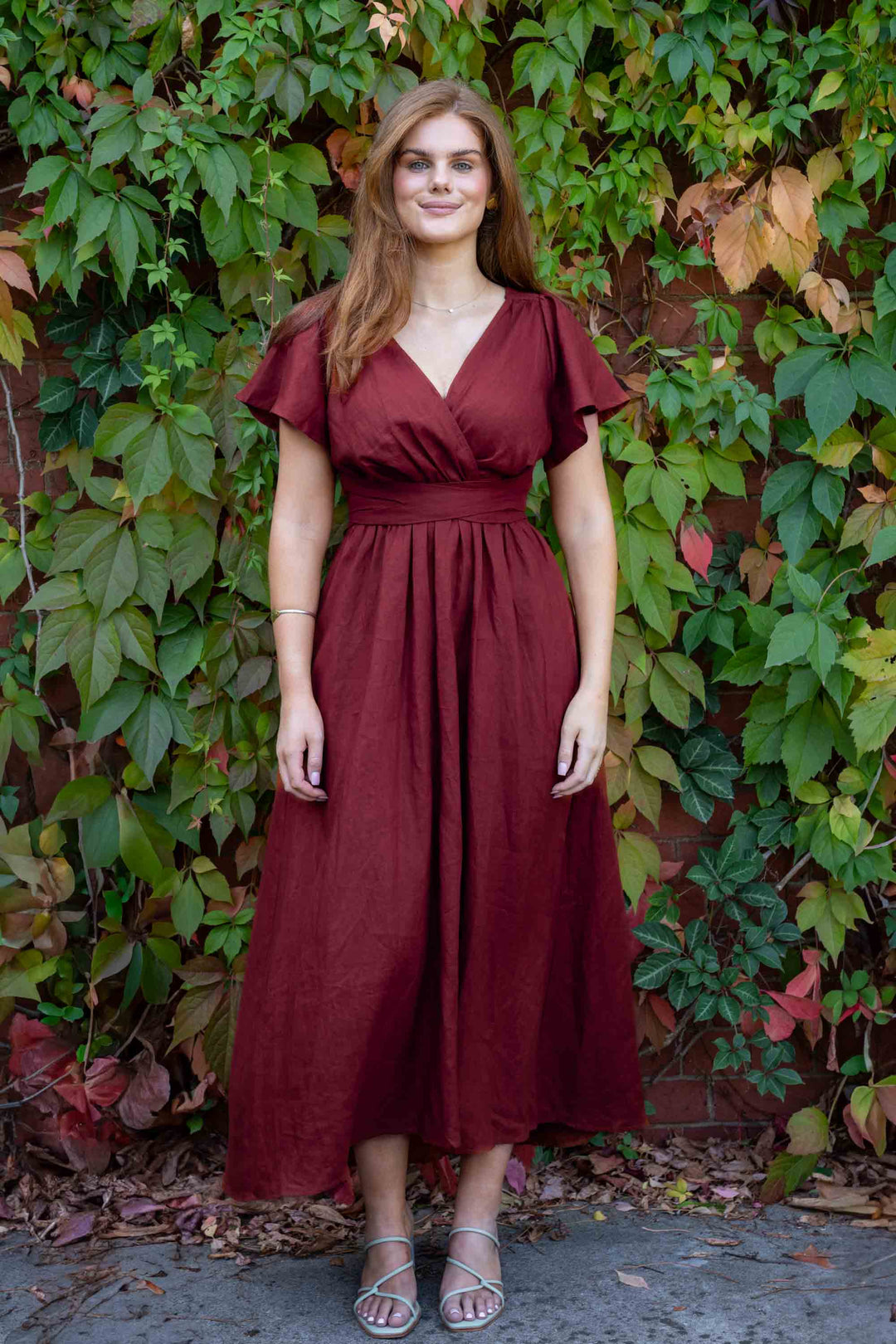 Phoebe Plum Dress - 100% Linen