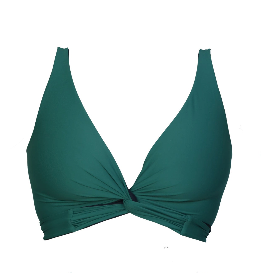 Lola Reversible Bikini Top - Forest Green / Black