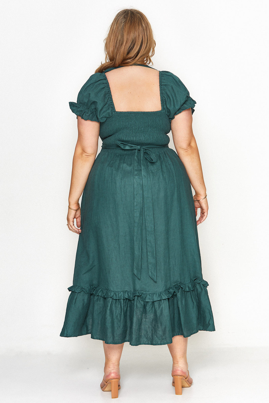 Marianne Emerald Green Wrap Dress - Tencel