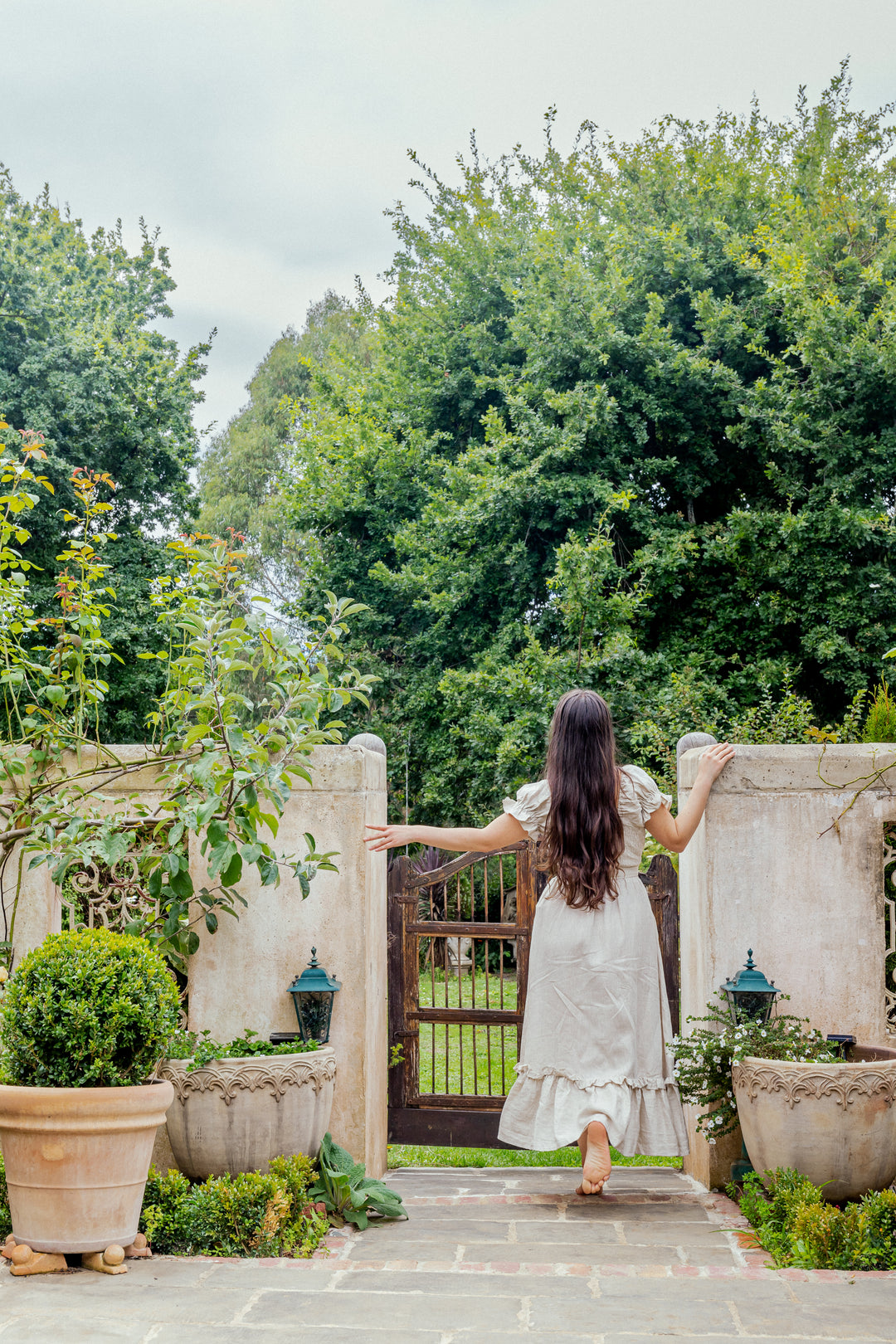 Marianne Oat Wrap Dress - 100% Linen